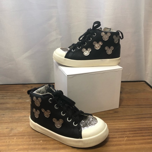 Zara Other - Zara Disney Kids Mickey Glitter High Tops